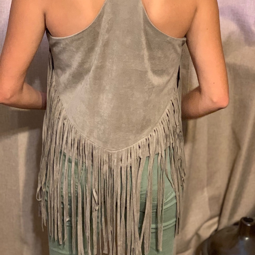 Fringe Grey tank top